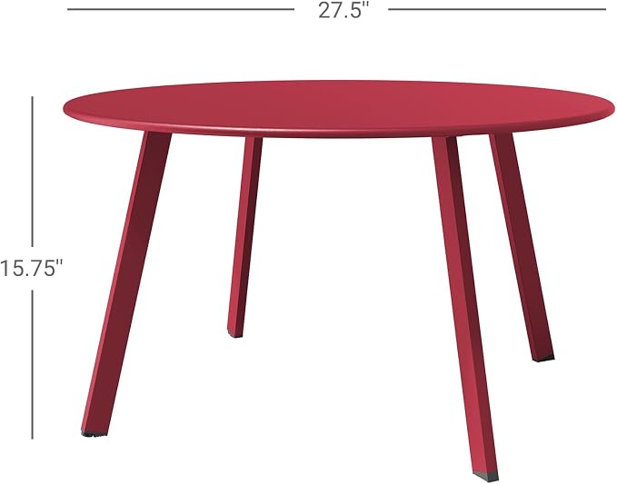 Grand patio Round Steel Patio Coffee Table Weather Resistant Nesting Tables - Image 3