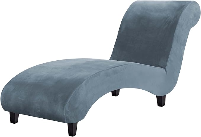 H.VERSAILTEX Chaise Lounge Cover Indoor Velvet Chaise Slipcover High Stretch by HVERSAILTEX