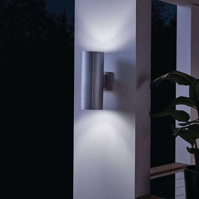 Kichler 9246BA Two Light Indoor/Outdoor Wall Mount, Brushed Aluminum - Image 9