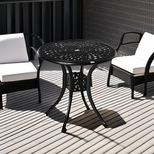 Outsunny 30" Round Patio Dining Table - Image 6