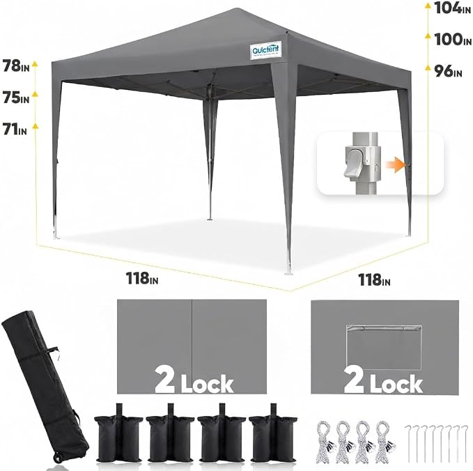 Quictent Privacy 10x10 Pop up Canopy Tent - Image 6