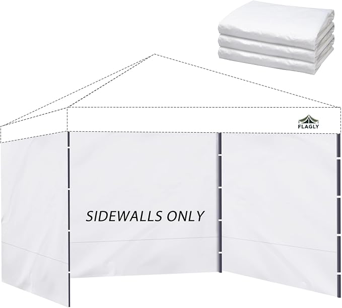 Instant Canopy Sidewalls for 10x10 Pop Up Canopy Tent, 300D Waterproof Material by FLAGLY