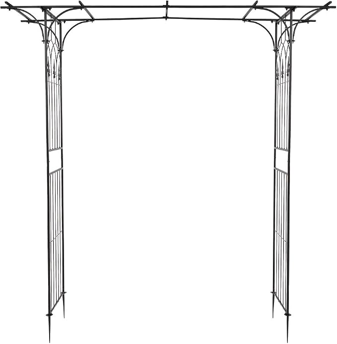 Wrought Iron Garden Arch Arbor for Climbing Plants, Outdoor Garden Lawn - Image 5