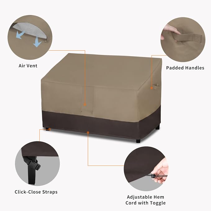 Easy-Going Heavy Duty 2-Seater Patio Couch Cover - Image 4
