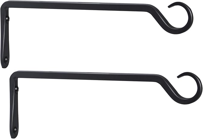 2 Pack Premium Forged Wall Hook, Sturdy Hanging Plant Bracket, Elegant Hook by YELOKIE