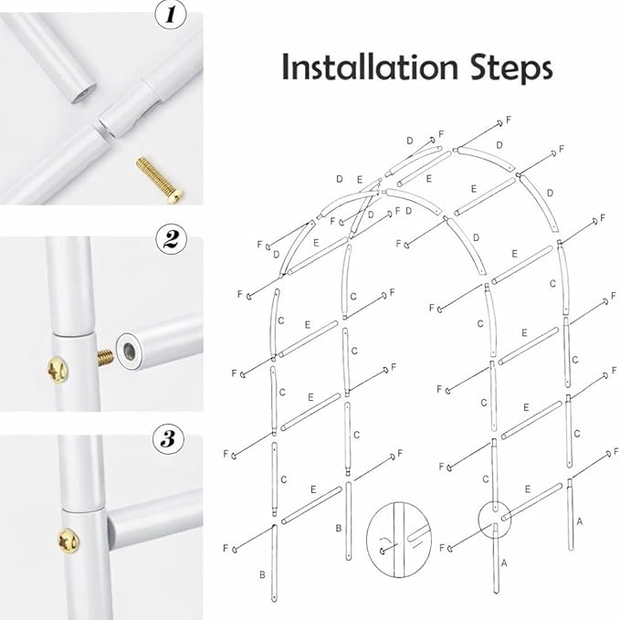 Adorox Metal Garden Arch Trellis - Image 4