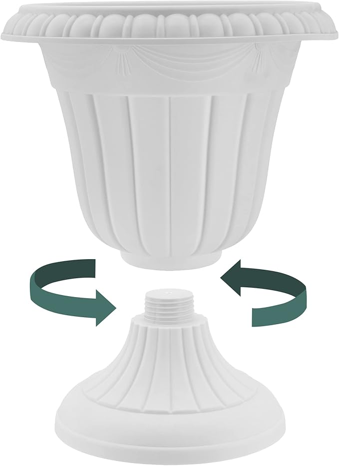 Arcadia Garden Products PL00SL Classic Traditional Plastic Urn Planter - Image 5