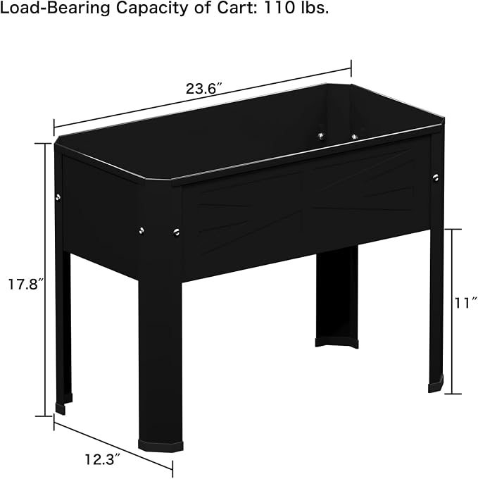 Raised Garden Bed with Tall Legs, Elevated Metal Planter Box - Image 2