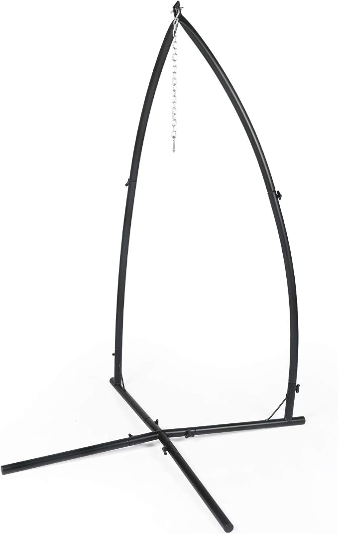 LAZZO C-Type Hammock Chair Stand, Heavy Duty Steel Solid Hammock Rack Stand - Image 3