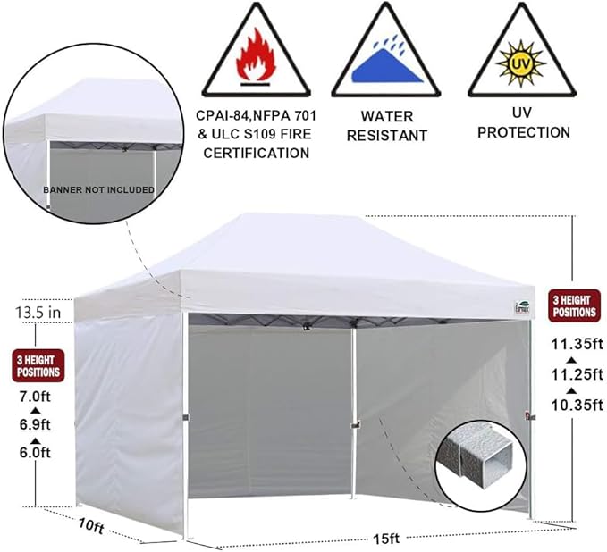 Eurmax USA 10'x15' Pop-up Canopy Tent Commercial Instant Canopies - Image 2