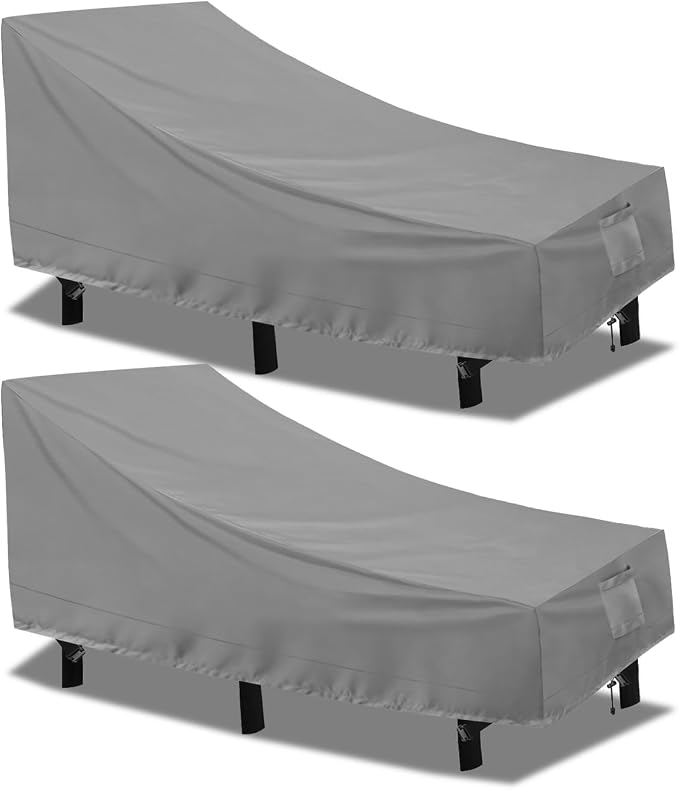 PureFit Outdoor Chaise Lounge Cover, Lounge Chair Covers Waterproof Patio by PureFit