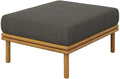 Modway Wren Teak Wood Outdoor Ottoman in Natural Flint Gray by Modway