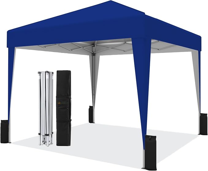 SANWAY 10x10 Pop up Canopy Tent, One-Button, Outdoor Instant Canopy Protable by SANWAY