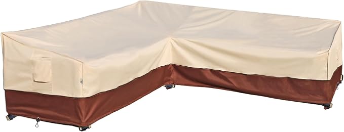 Outdoor Sectional Cover, 90-inch V-Shaped Patio Furniture Sofa Covers by Westblue