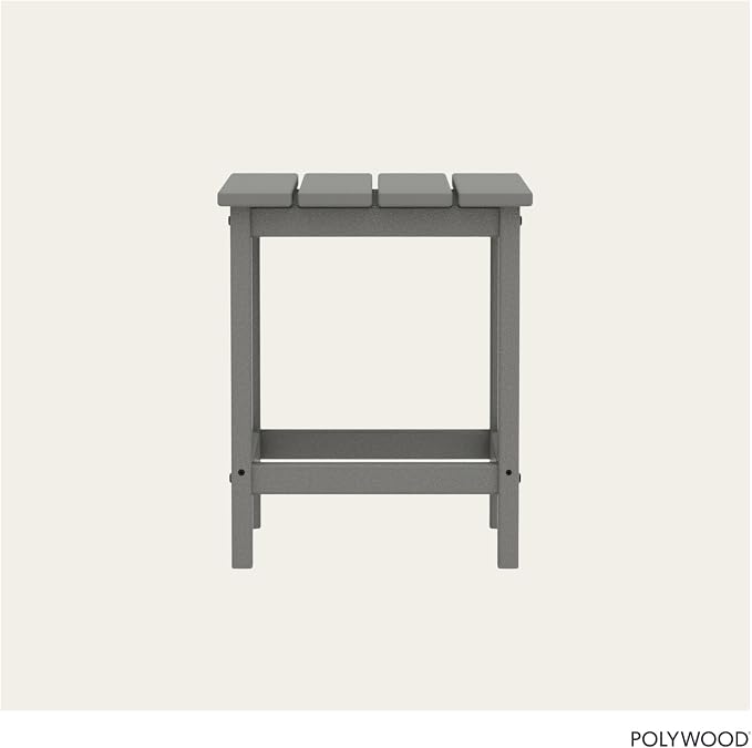 POLYWOOD ECT18GY Long Island Side Table, Slate Grey - Image 5