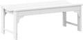 WO Home Furniture Outdoor 46" Backless HDPE Adirondack Bench, Poly Lumber Seat by WOHomeFurniture