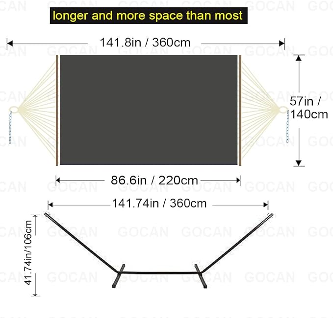 Quilted Fabric Double Hammock Won't flip - Image 3