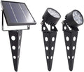 Solar Spot Lights Outdoor Legacy Mini 50X Twin Solar-Powered LED Spotlight by SolarLightMart