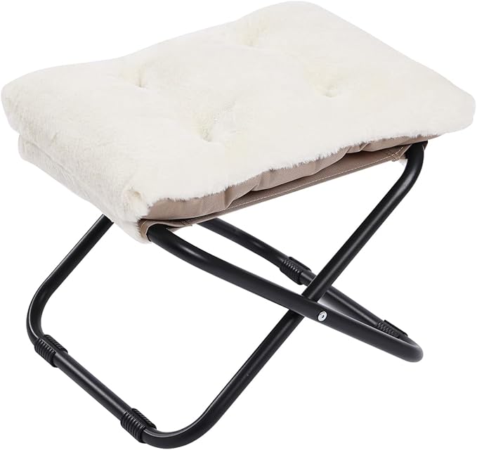 LITA Folding Footrest Stool, Portable Ottoman Foot Rest, Upholstered Small by LITA