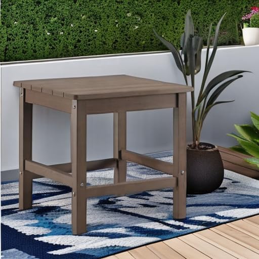 Psilvam Oversized Outdoor Side Table, 19.68" Poly Lumber Adirondack Side Table - Image 6