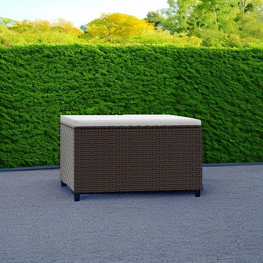 vidaXL Brown Poly Rattan Patio Footrest - Image 5