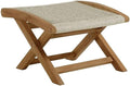 Modway Vienna Outdoor Patio Teak Wood Folding Ottoman in Natural Natural by Modway