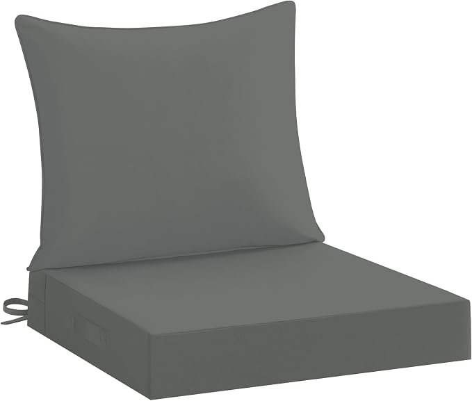 downluxe 22x22 Outdoor Chair Cushions, Waterproof Fade Resistant Patio by Downluxe