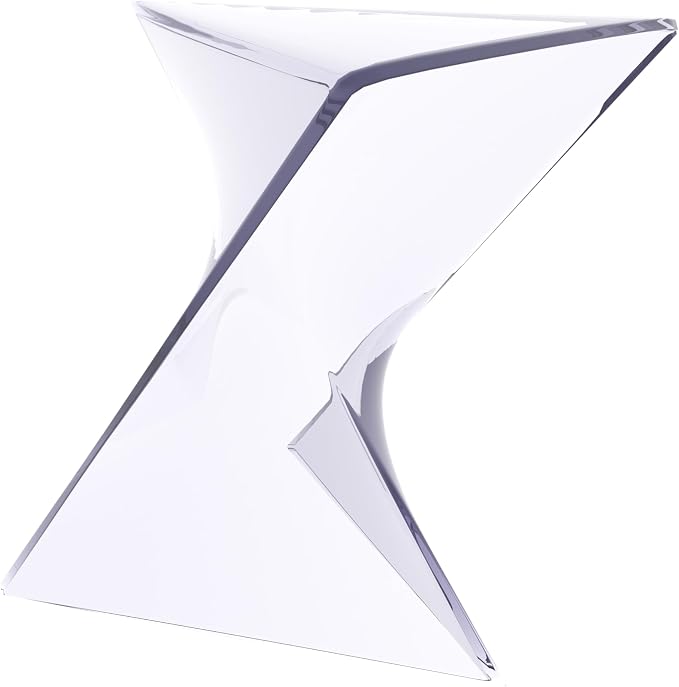 LeisureMod 15.75" Clear Stackable Plastic Side Table by LeisureMod