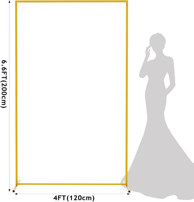 Wokceer Wedding Arch Backdrop Stand 6.6x4 FT Square Wedding Arches - Image 2