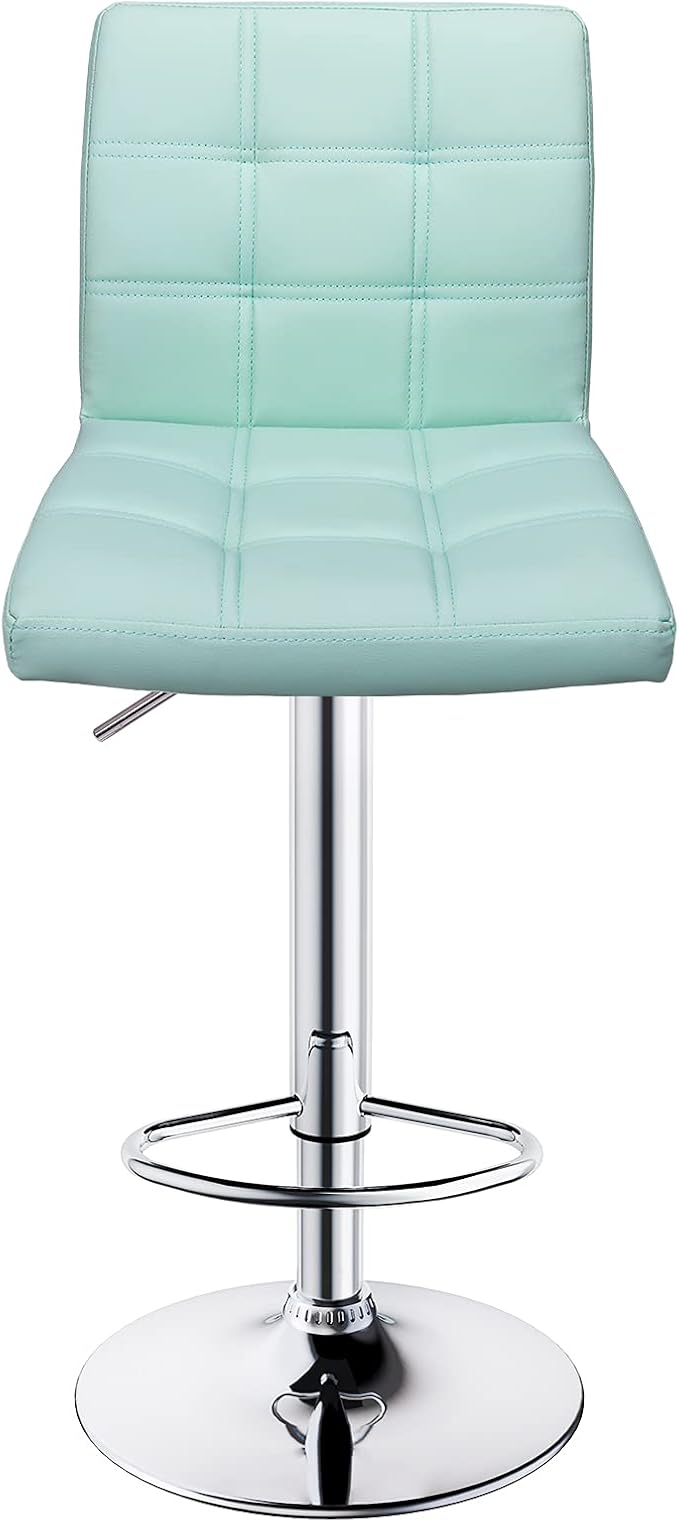 Leopard Modern Square PU Leather Adjustable Bar Stools - Image 7