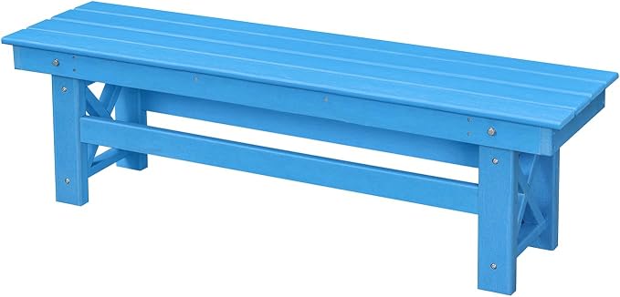 HDPE Outdoor Bench, Poly Lumber Adirondack Benches, All Weather HDPE Patio by SeeHill