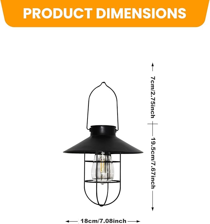 2 Pack ‌Solar Lanterns Outdoor Waterproof Ideal as Gifts - Image 5