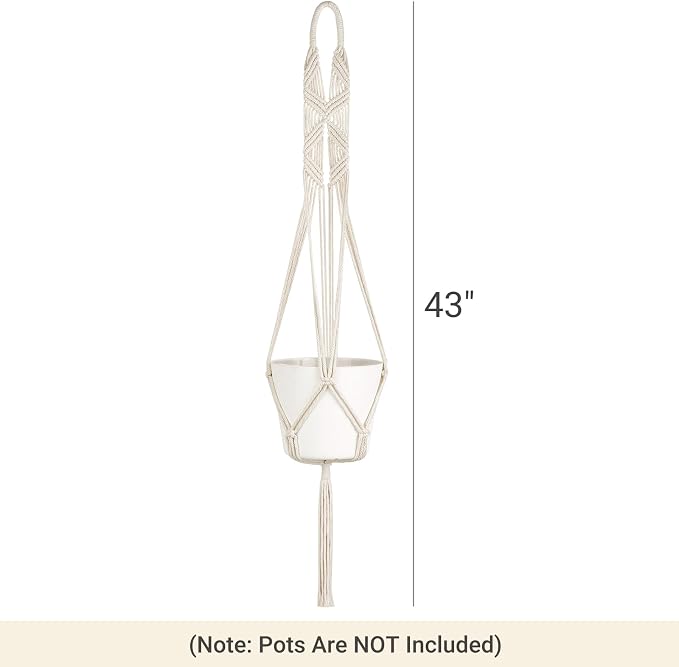 Mkono 2 Packs 43 Inch Macrame Plant Hanger Large - Image 2