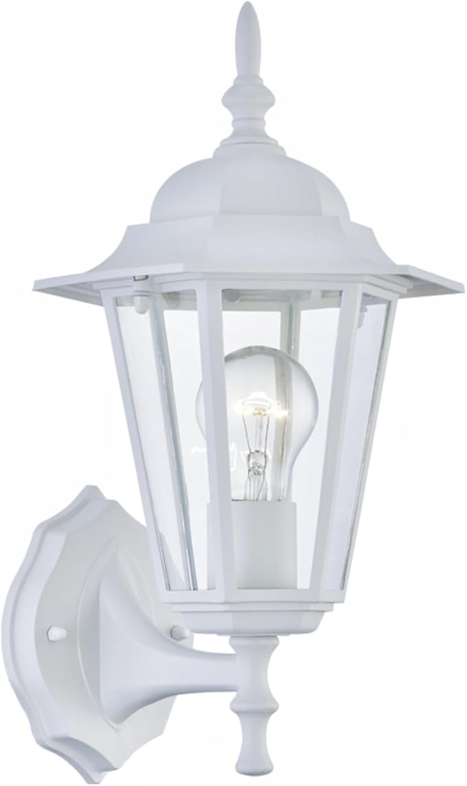WISBEAM White Outdoor Wall Lantern, Outdoor Wall Sconce by WISBEAM