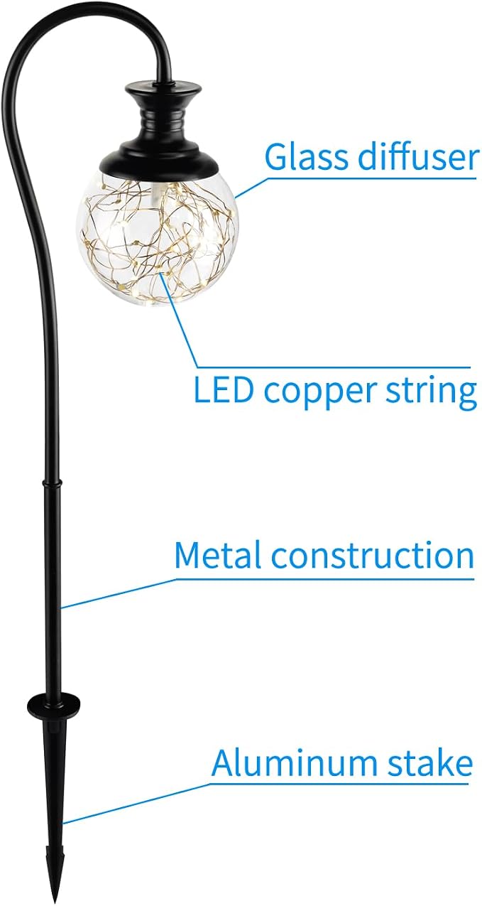Low Voltage Globe Garden Lights, Landscape Lighting Low Volt Glass Pathway - Image 5