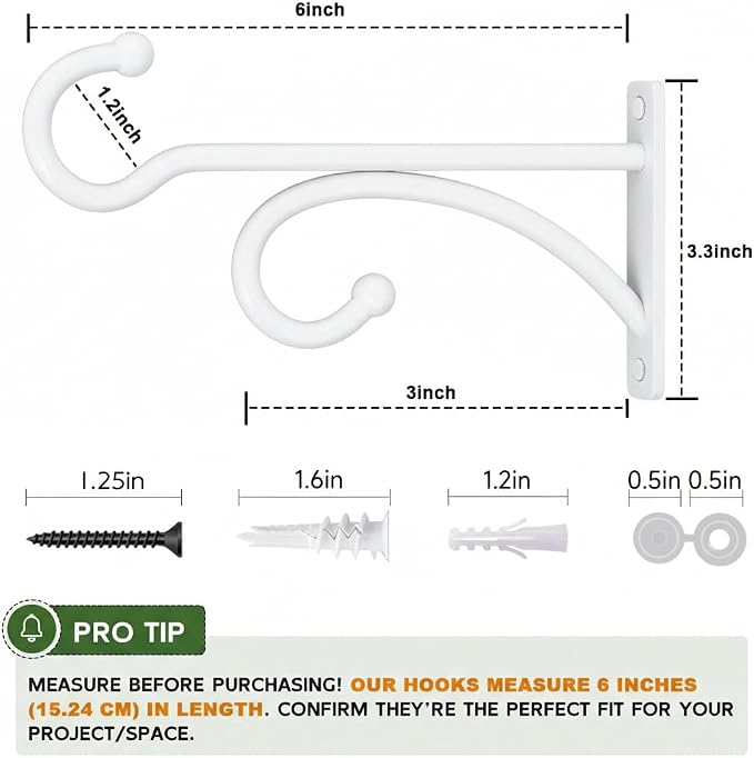 2Pack 6 Inch Plant Hangers for Hanging Baskets, Hanger for Indoor and Outdoor - Image 3