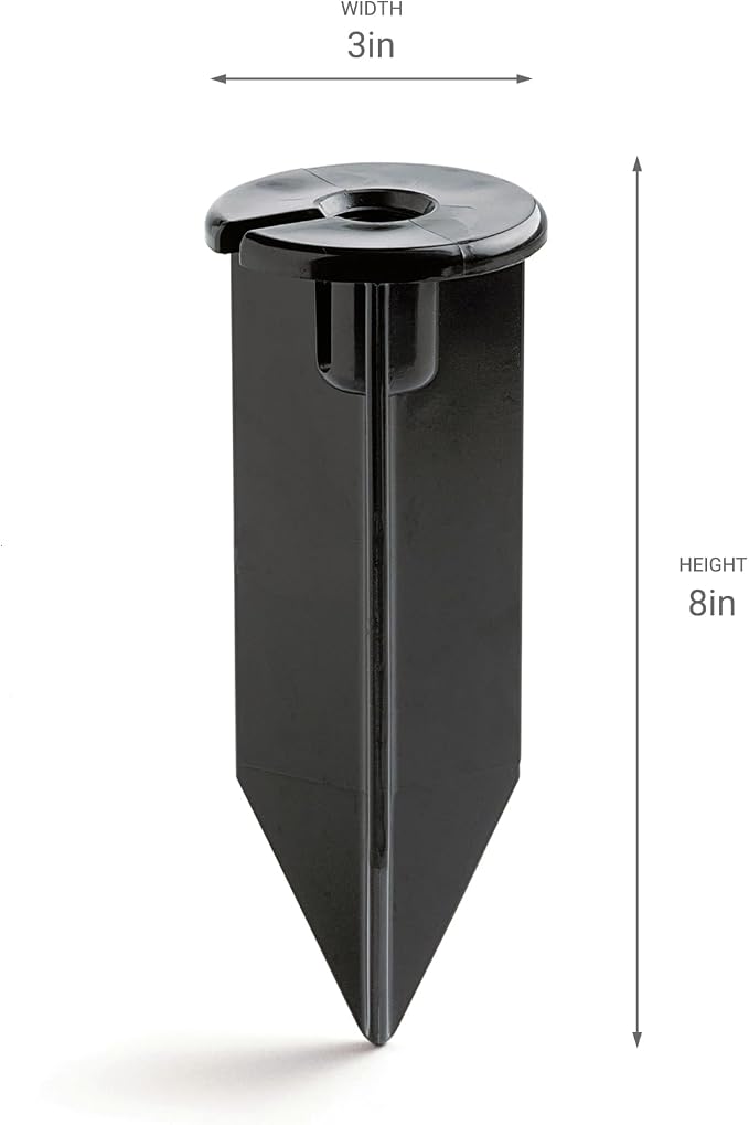Kichler 8” Outdoor Landscape Light Stake in Black, Durable Ground Mount - Image 2