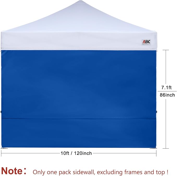 ABCCANOPY Instant Canopy SunWall 10x10 FT, 1 Pack Sidewall Only, No Frame or Top - Image 2