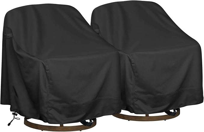 Outdoor Swivel Lounge Chair Cover 2 Pack, Waterproof Heavy Duty Outdoor Chair by HI%C2%B7%C2%B7%C2%B7YOURCOVER