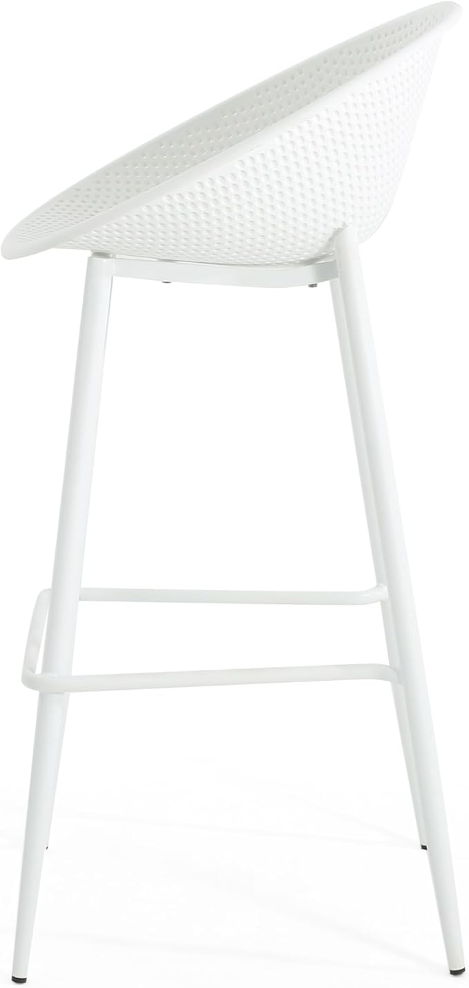 Christopher Knight Home Minimalist Barstools Set of 2, Lightweight Patio Chairs - Image 8