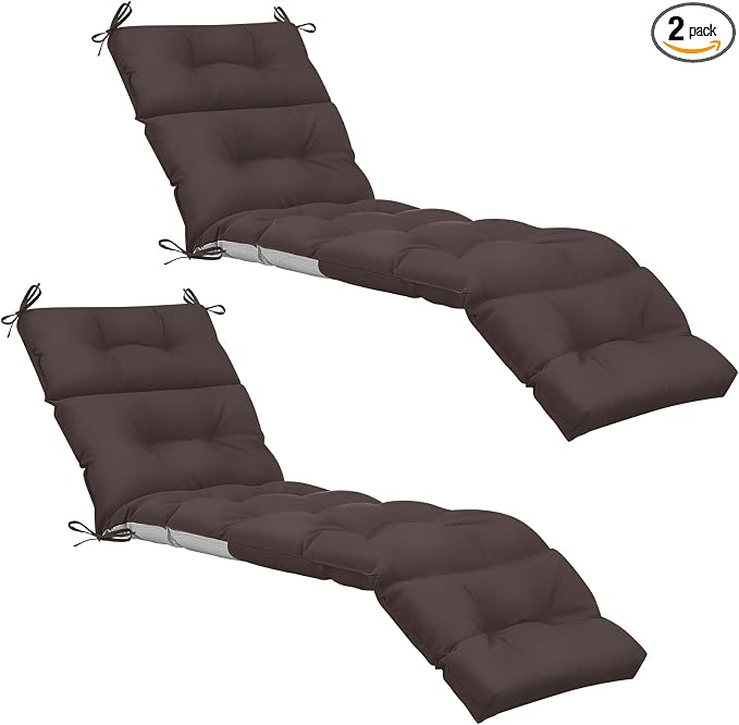 Kigley 2 Pcs Chaise Lounge Cushions 75 x 22 x 5 Inches Soft Lounge Chair by Kigley