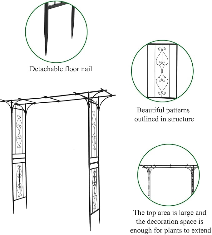 Metal Garden Arbor Trellis - Image 2