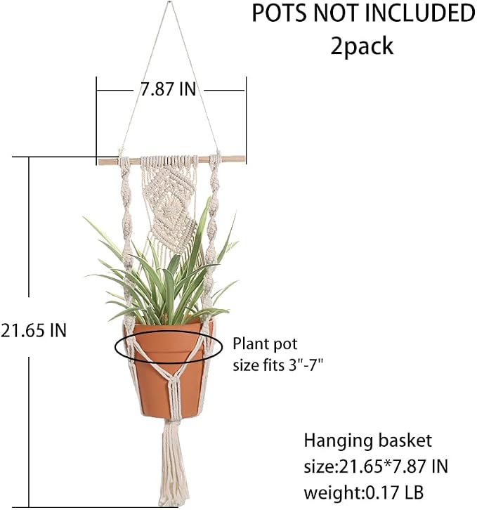 Artilady Boho Macrame Plant Hangers - Image 4