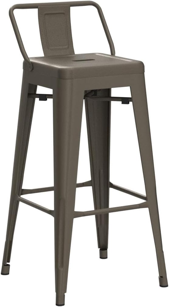 COSTWAY Metal Bar stools Set of 4, - Image 5