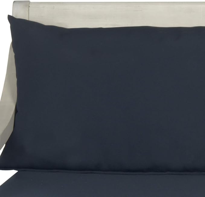 Safavieh Outdoor Collection Pasadena Brown /Taupe Acacia Wood Cushioned Daybed - Image 5