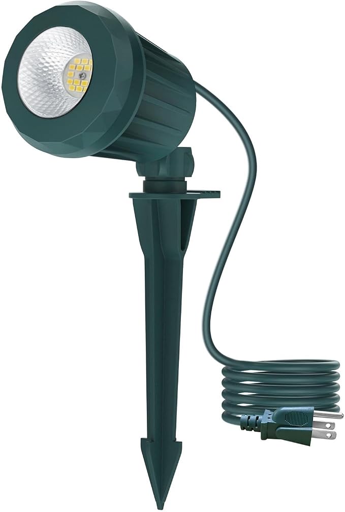 Spotlight Outdoor – 120V Plug-in, 2700K Warm White LED Landscape Spot Lights by Holeva