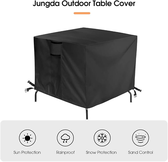 Outdoor Table Cover for Patio Bar Height Table, 42 Inch Square Outdoor Bistro - Image 5