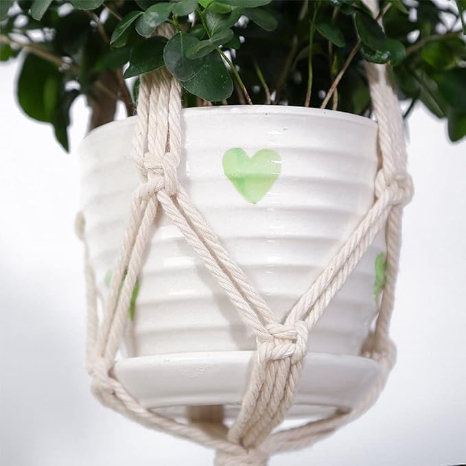 ELANE 2PCS 3-Tier 70" Macrame Plant Hangers Basket Plant Hanger Indoor Outdoor - Image 5