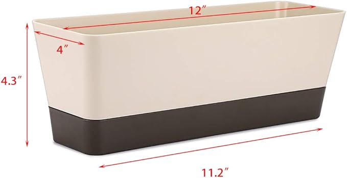 Skelang 3 Pcs Rectangular Plant Pot, Window Planter Box - Image 3