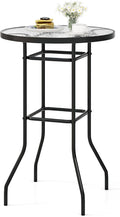 Tangkula 27 Inches Patio Bar Table, Round Bar Height Bistro Table by TANGKULA